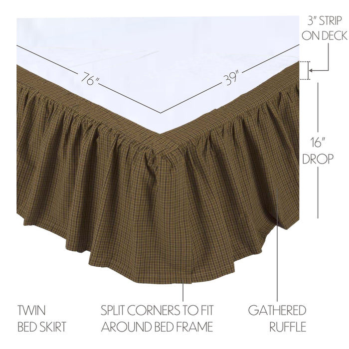 Tea Cabin Twin Bed Skirt 39x76x16