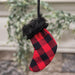 Red Buffalo Check and Faux Fur Stocking Ornament