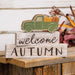 3/Set Welcome Autumn Green Truck Blocks