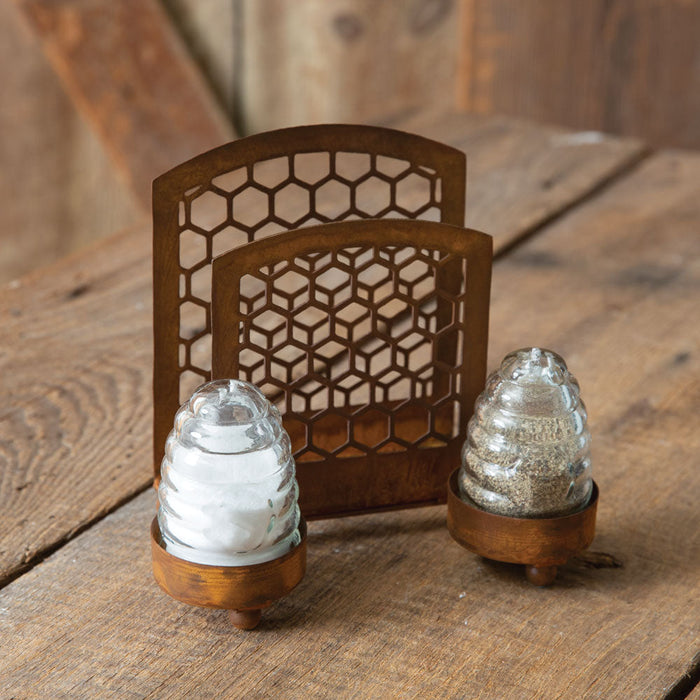 Honey Hive Napkin and Shaker Caddy