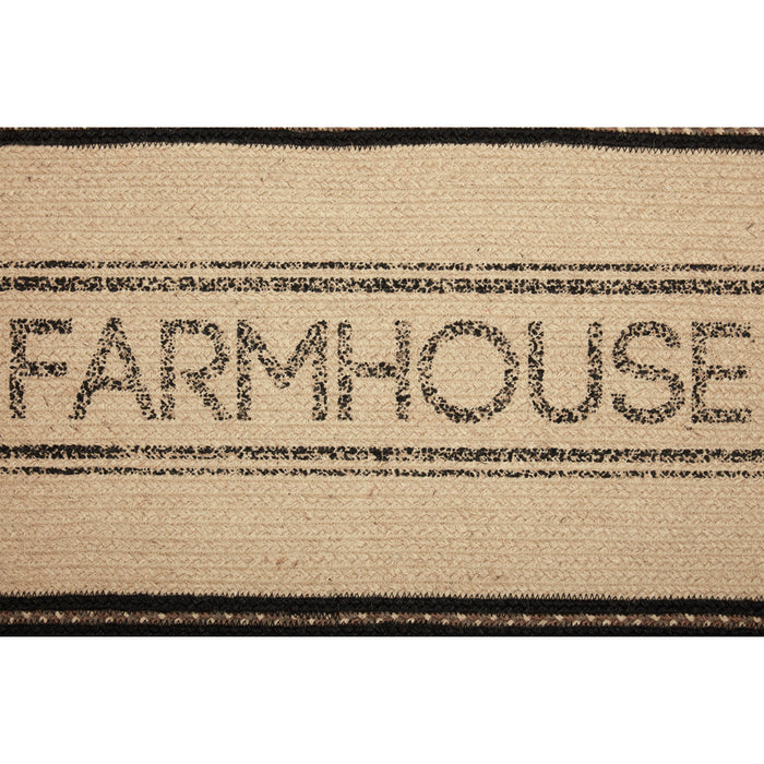 Sawyer Mill Charcoal Creme Farmhouse Jute Runner 13x48