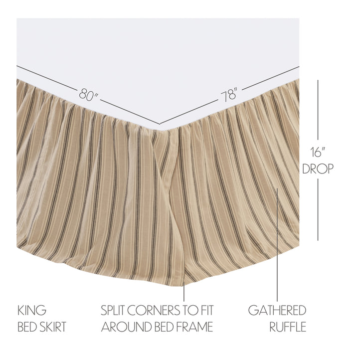 Sawyer Mill Charcoal King Bed Skirt 78x80x16