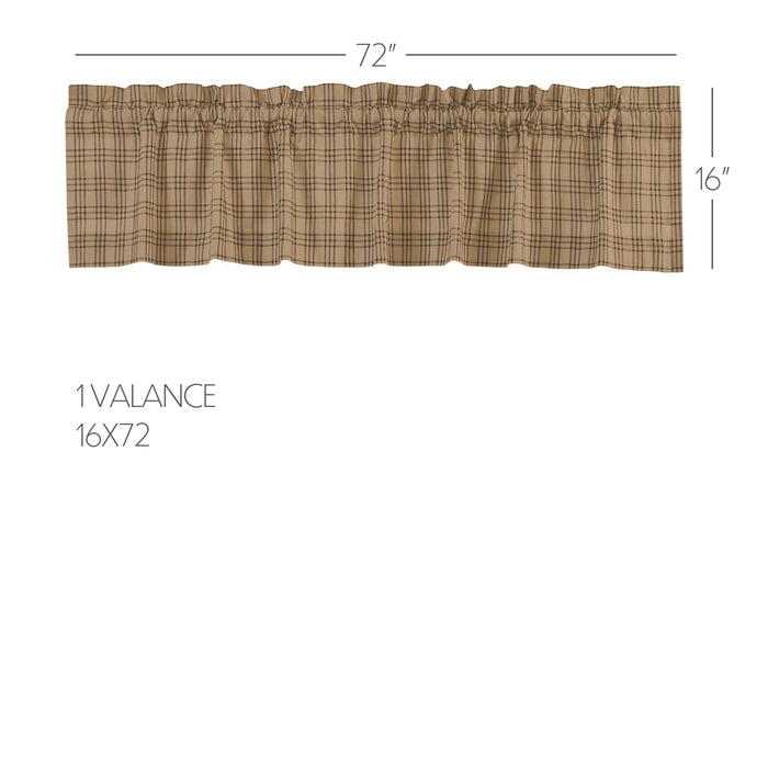 Sawyer Mill Charcoal Plaid Valance 16x72