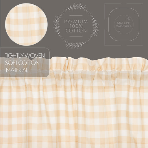 Annie Buffalo Tan Check Valance 16x60