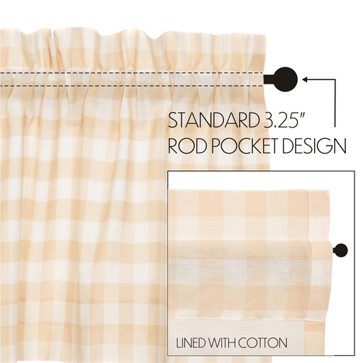 Annie Buffalo Tan Check Valance 16x60