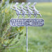 Dancing Bunny Welcome Garden Stake