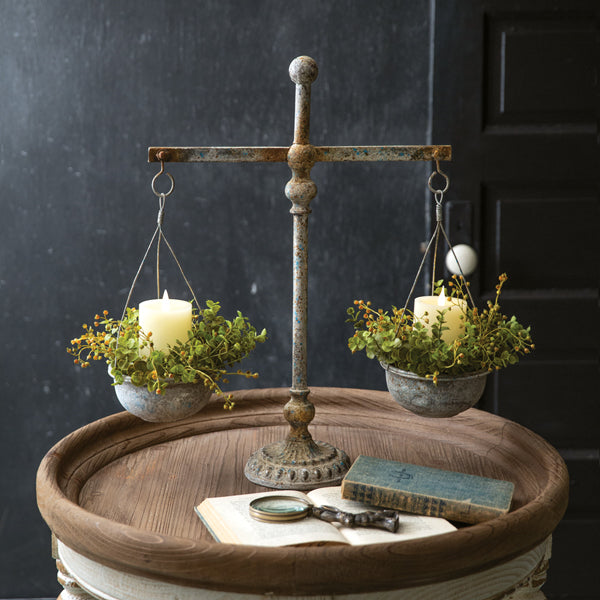 Farmhouse Denim Decorative Balance Scale