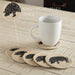 Sawyer Mill Charcoal Pig Jute Coaster Set of 6