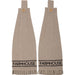 Sawyer Mill Charcoal Farmhouse Button Loop Kitchen Towel Set of 2