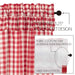 Annie Buffalo Red Check Ruffled Prairie Swag Set of 2 36x36x18