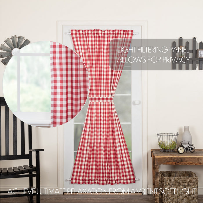 Annie Buffalo Red Check Door Panel 72x40