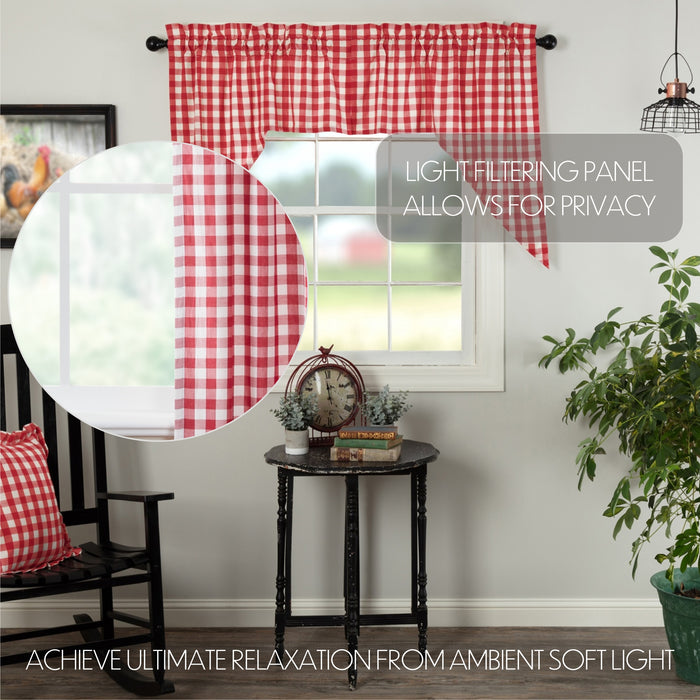 Annie Buffalo Red Check Swag Set of 2 36x36x16