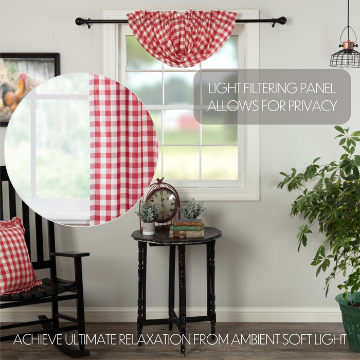 Annie Buffalo Red Check Balloon Valance 15x60