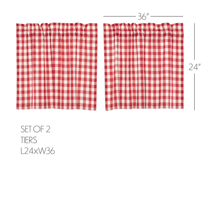 Annie Buffalo Red Check Tier Set of 2 L24xW36