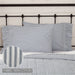 Sawyer Mill Blue Ticking Stripe Ruffled Standard Pillow Case Set of 2 21x30