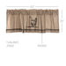 Sawyer Mill Charcoal Chicken Valance Pleated 20x60