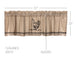 Sawyer Mill Charcoal Chicken Valance Pleated 20x72