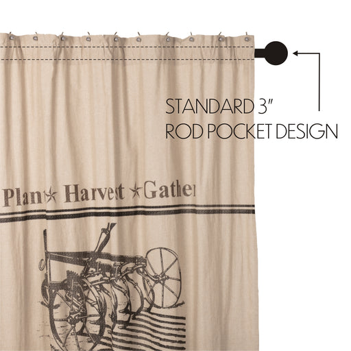 Sawyer Mill Charcoal Plow Shower Curtain 72x72