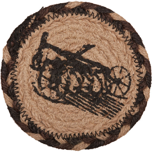 Sawyer Mill Charcoal Plow Jute Coaster Set of 6