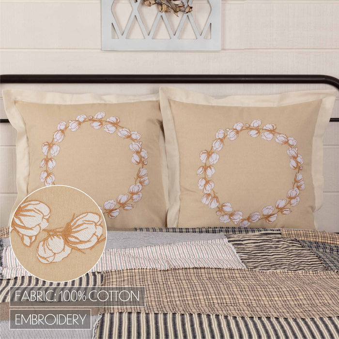 Ashmont Cotton Wreath Pillow 18x18