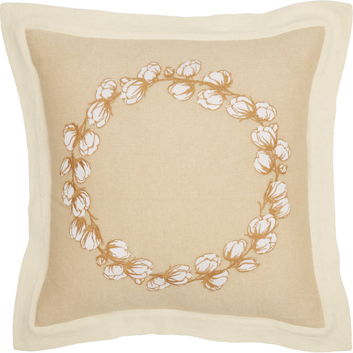 Ashmont Cotton Wreath Pillow 18x18