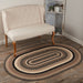 Sawyer Mill Charcoal Creme Jute Rug Oval w/ Pad 48x72