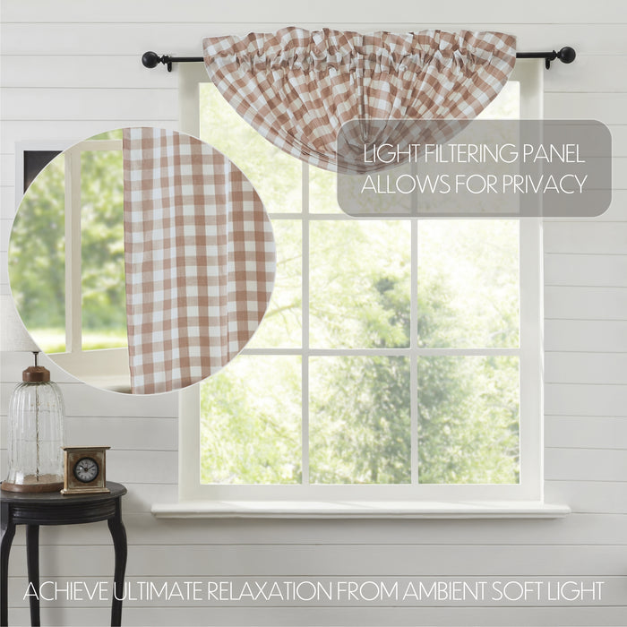 Annie Buffalo Portabella Check Balloon Valance 15x60