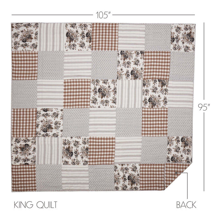 Annie Portabella Floral Patch King Quilt 105Wx95L