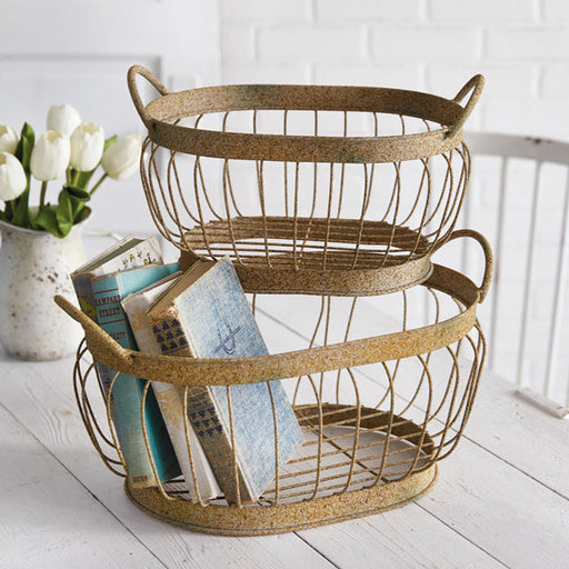 Set of Two Thornehill Wire Baskets