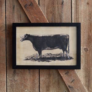 Homestead Framed Canvas - Bull