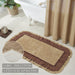 Burlap Natural w/ Burgundy Check Bathmat 27x48