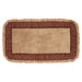 Burlap Natural w/ Burgundy Check Bathmat 27x48