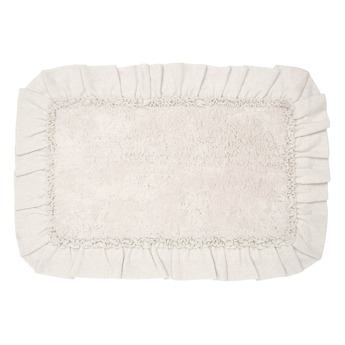 Burlap Antique White Bathmat 20x30