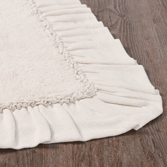 Burlap Antique White Bathmat 20x30