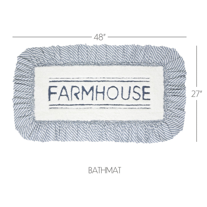 Sawyer Mill Blue Farmhouse Bathmat 27x48