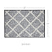 Frayed Lattice Creme & Black Bathmat 20x30