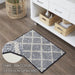 Frayed Lattice Creme & Black Bathmat 20x30