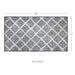 Frayed Lattice Creme & Black Bathmat 27x48