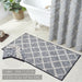 Frayed Lattice Creme & Black Bathmat 27x48