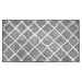 Frayed Lattice Creme & Black Bathmat 27x48