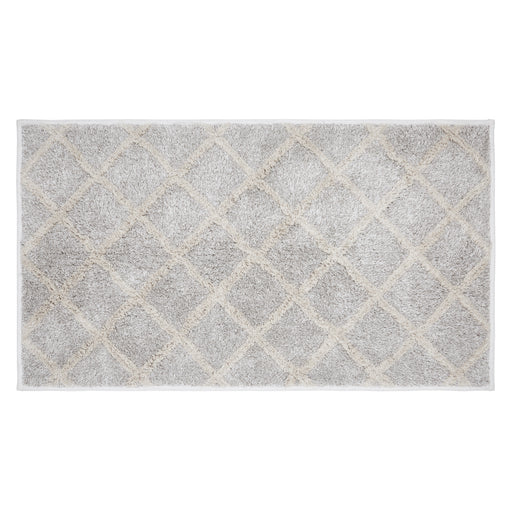 Frayed Lattice Oatmeal Bathmat 27x48