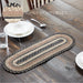 Sawyer Mill Charcoal Creme Jute Oval Runner 8x24