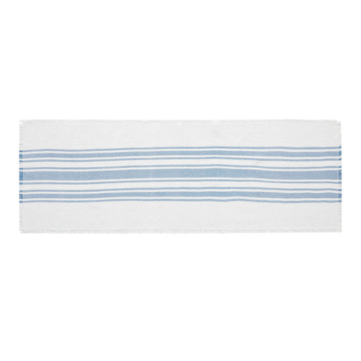 Antique White Stripe Blue Indoor/Outdoor Runner 12x36