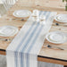 Antique White Stripe Blue Indoor/Outdoor Runner 12x48