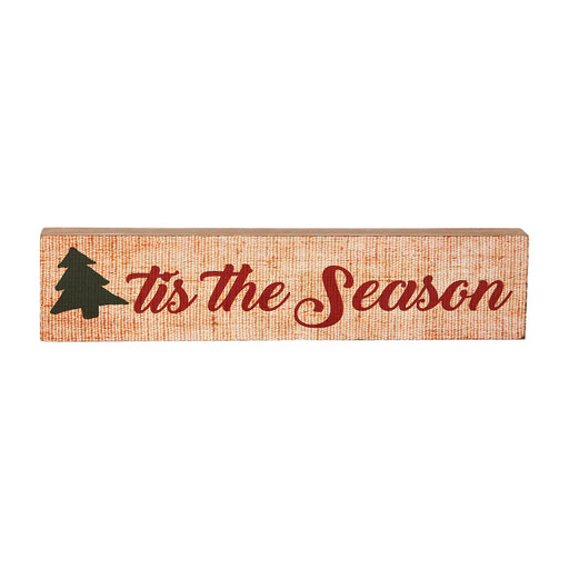 Tis The Season Block Sign 3x13