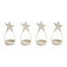 Star Tealight Holder Antique White Set of 4 4x1.75x1.75