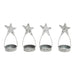 Star Tealight Holder Galvanized Set of 4 4x1.75x1.75