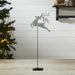 Decorative Galvanized Metal Reindeer With Base 16x6x3