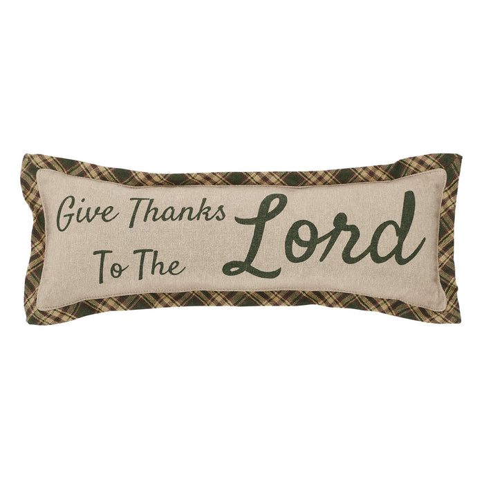 Harvest Blessings Give Thanks to the Lord Pillow 5x15