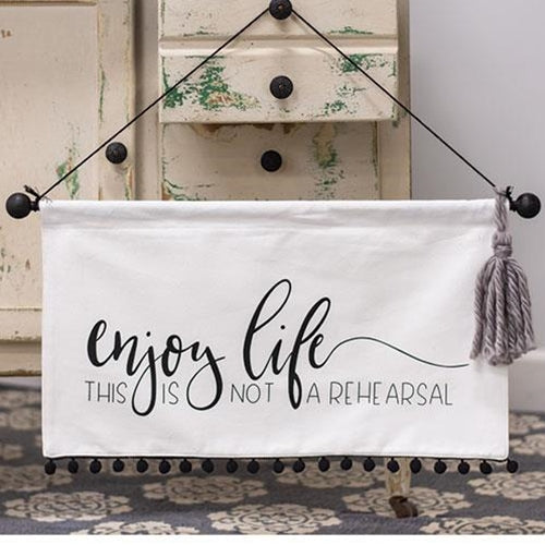 *Enjoy Life Fabric Wall Hanging